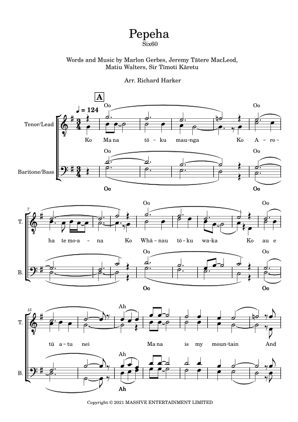 Pepeha (arr. Richard Harker)