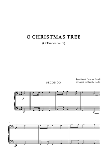 O Christmas Tree - Piano Four Hands (arr. Danillo Porto)