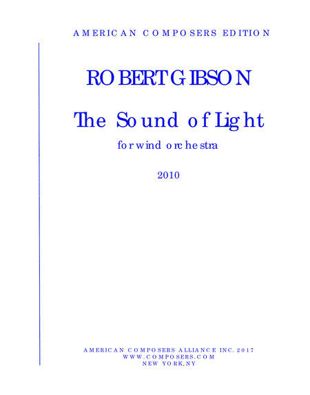 [GibsonR] The Sound of Light