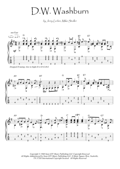 D.w. Washburn (arr. PianoSheetNow)