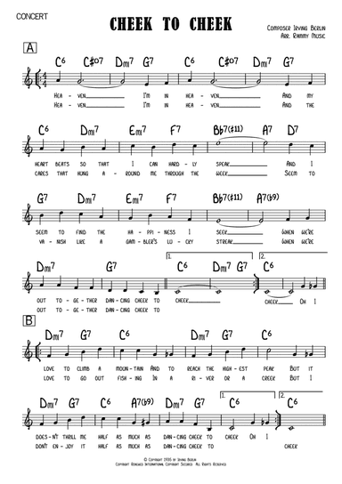 Cheek To Cheek (arr. Rammy Music)