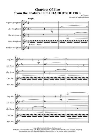 Chariots Of Fire (arr. Kayleigh Huelin)