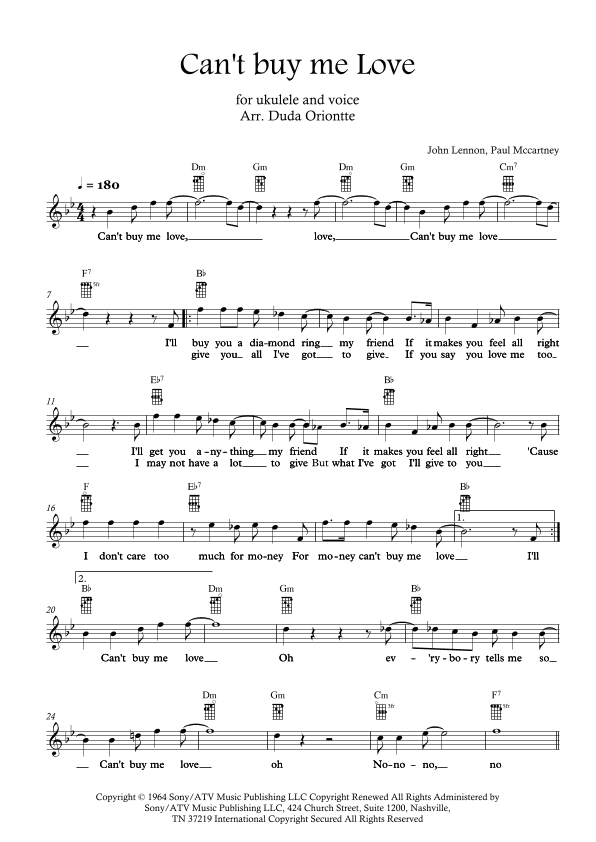 Can't Buy Me Love (arr. Duda Oriontte)
