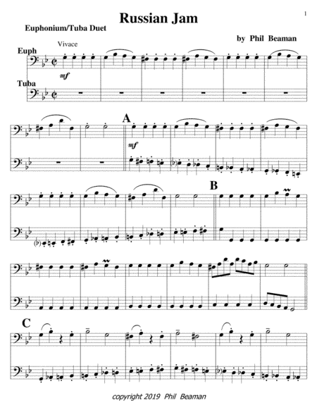 Russian Jam-euphonium and tuba duet