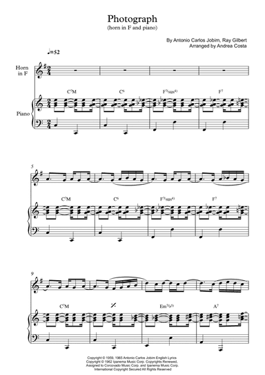 Photograph (arr. Andrea Costa)