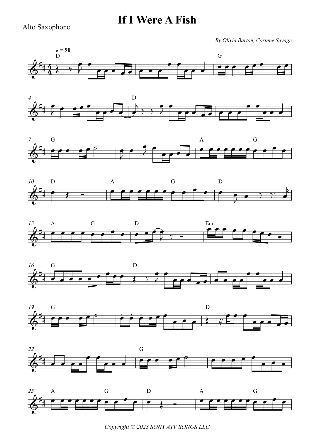 If I Were A Fish (arr. Wesley S. SIlva)