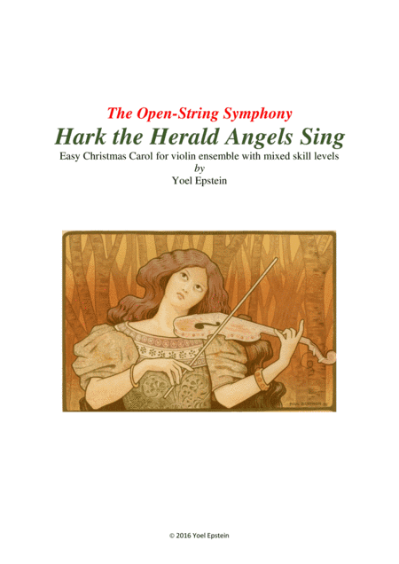 Hark the Herald Angels Sing: Easy Christmas Carol for mixed level violin (arr. Yoel Epstein)