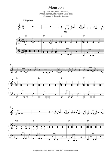 Monsoon (arr. Kaiserin Rebecca)