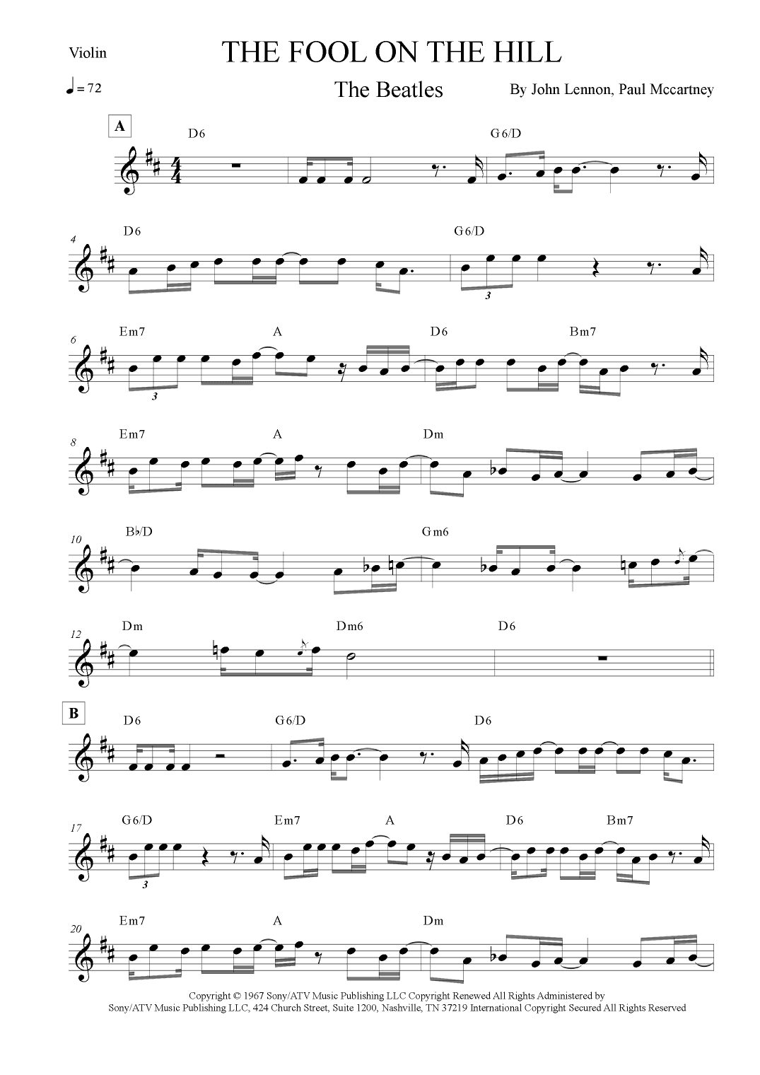 The Fool On The Hill (arr. Leo Silva)