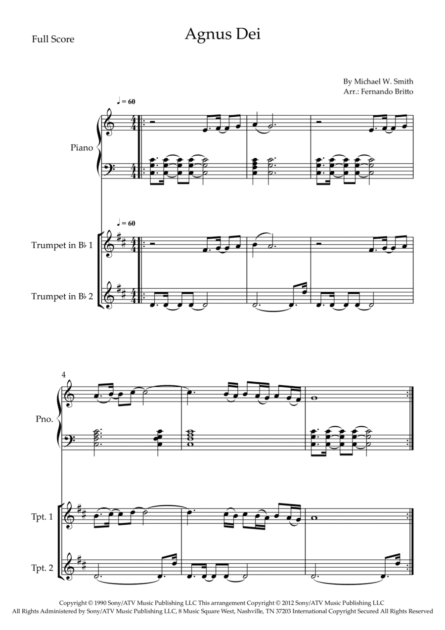 Agnus Dei (arr. Fernando Britto)