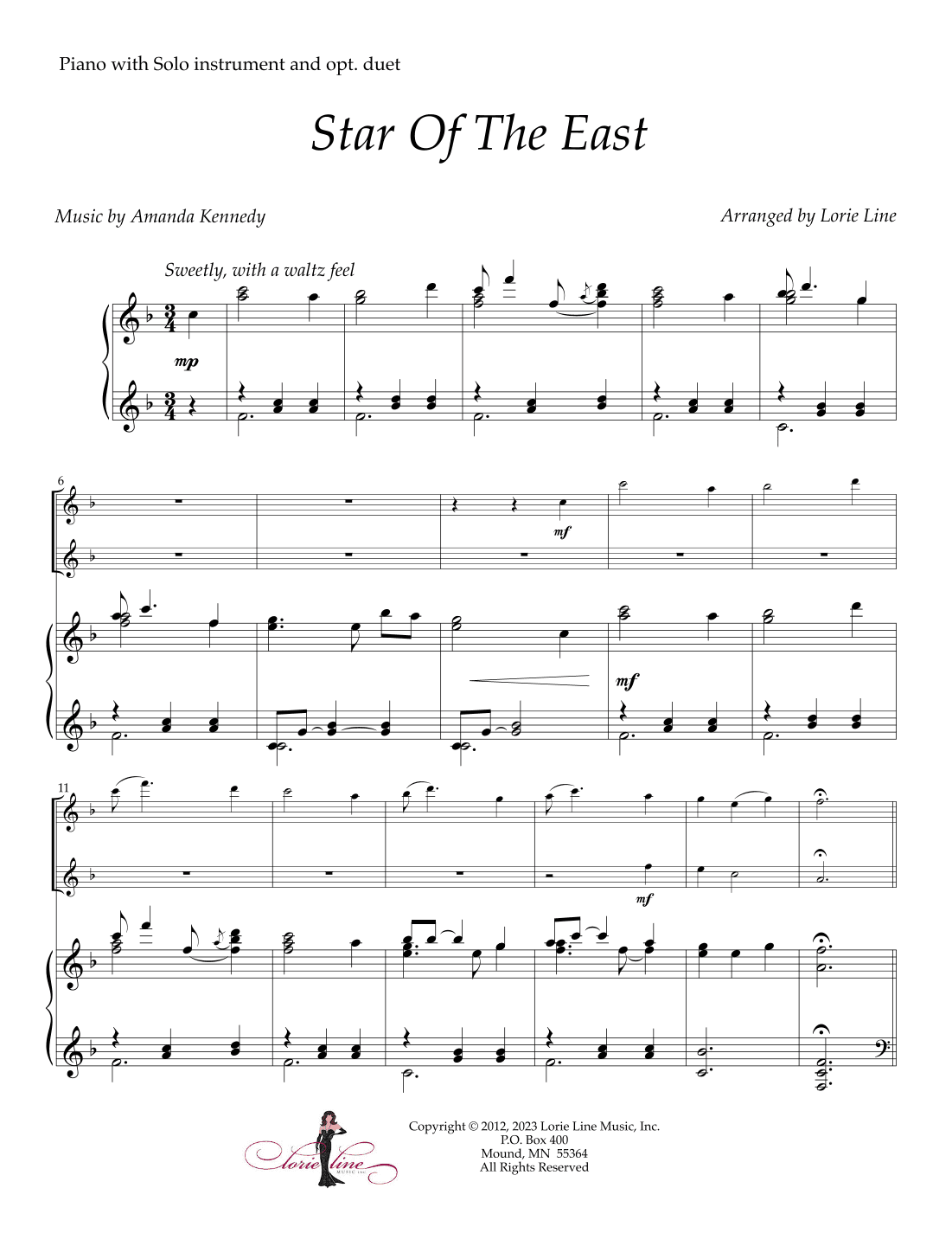 Star Of The East (arr. Lorie Line)