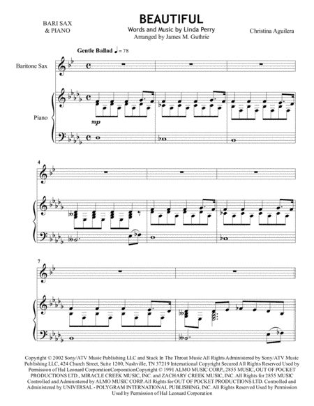 Beautiful (arr. James M. Guthrie)