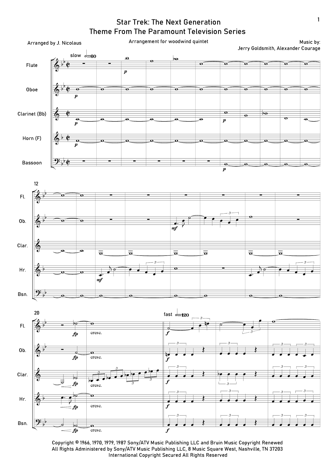 Star Trek - The Next Generation(r) (arr. John Nicolaus)