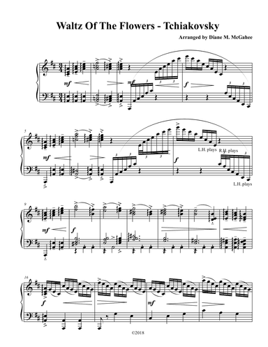 Waltz Of The Flowers (arr. Arranged by Diane M. McGahee)