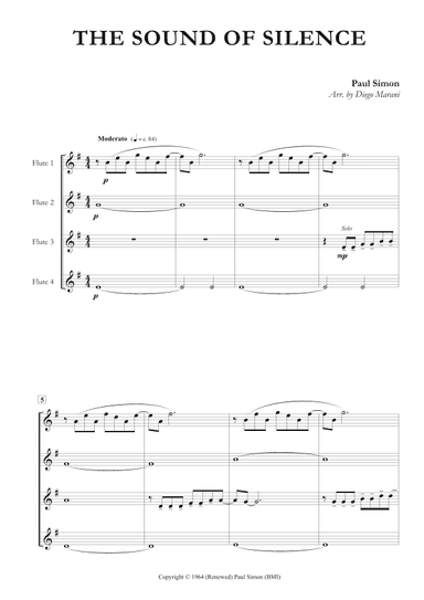 The Sound Of Silence (arr. Diego Marani)