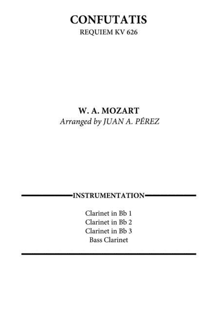 Confutatis (Requiem KV 626) (arr. Juan A. Perez)