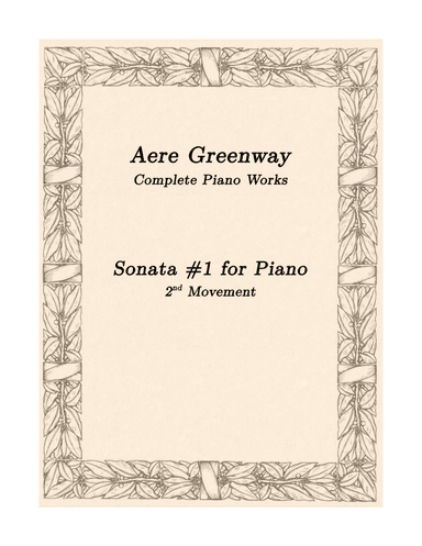 Piano Sonata - 2nd Movement