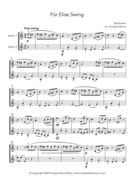 Für Elise Swing (arr. Christian Morris)