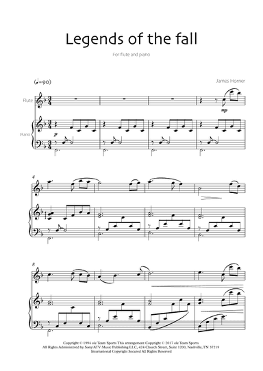 Legends Of The Fall (arr. Robin Wood Editions)