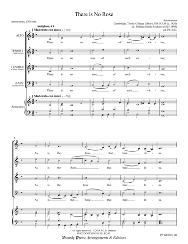 There is No Rose, Anonymous 15th cent. (ATTB) (arr. Picardy Press)
