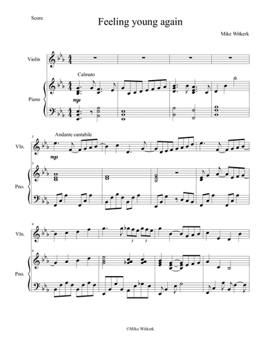 Mike Witkerk - Feeling young again (Violin + Piano)
