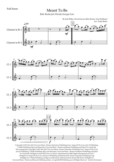 Meant To Be (arr. Fabio Britto)