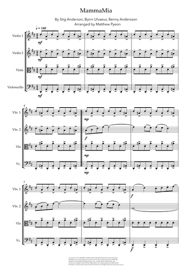 Mamma Mia (arr. Matthew pyeon)