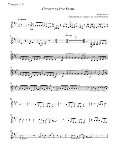 Christmas Tree Farm (arr. Matt Brockman)