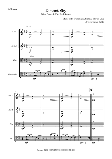 Distant Sky (arr. Fernando Britto)