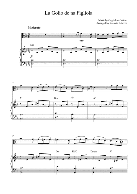 Lu Golio de na Figliola (arr. Kaiserin Rebecca)