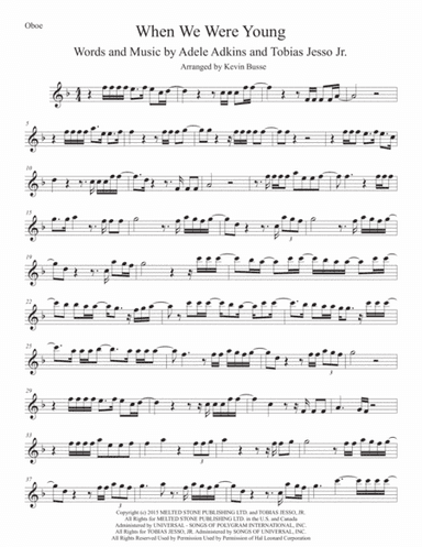 When We Were Young (arr. Kevin Busse)