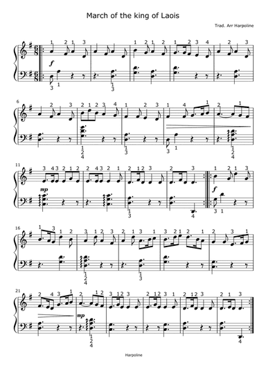 March of the king of Laois (arr. Harpoline)