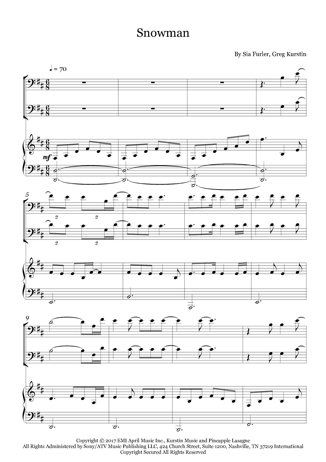 Snowman (arr. Fernanda Moura)