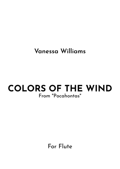 Colors Of The Wind (arr. Jireh J.)