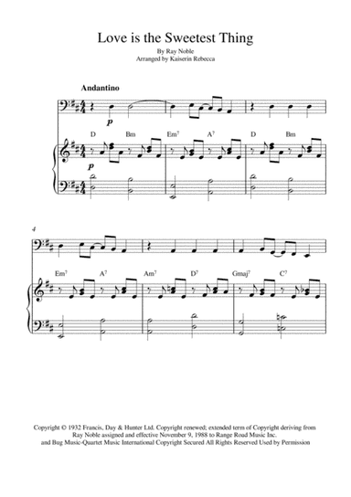 Love Is The Sweetest Thing (arr. Kaiserin Rebecca)