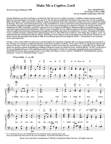 Make Me a Captive, Lord (arr. Lyndell Leatherman)