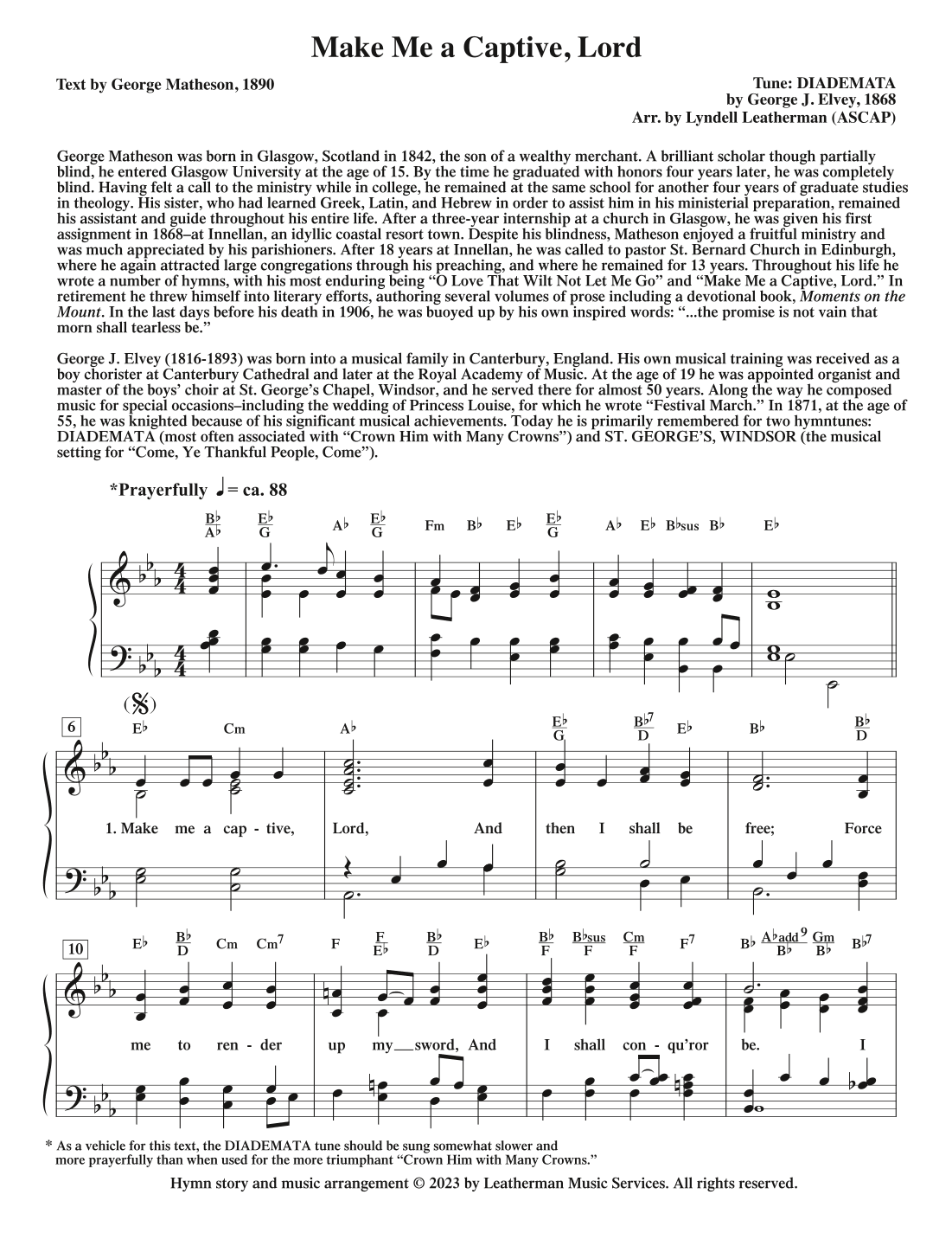Make Me a Captive, Lord (arr. Lyndell Leatherman)