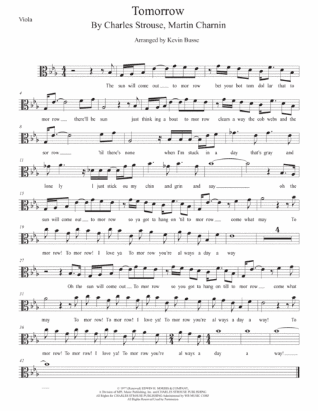 Tomorrow (arr. Kevin Busse)