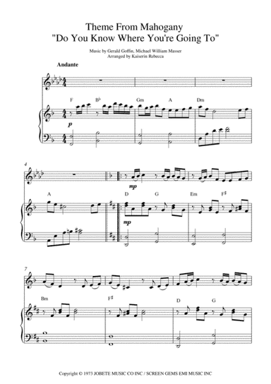 Do You Know Where You're Going To? (arr. Kaiserin Rebecca)