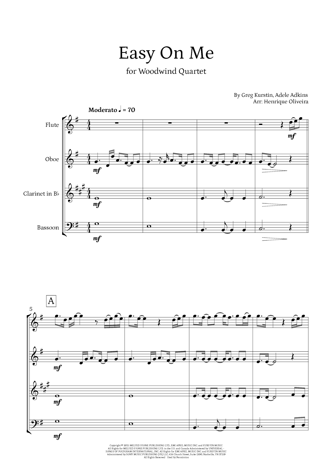 Easy On Me (arr. Henrique Oliveira)
