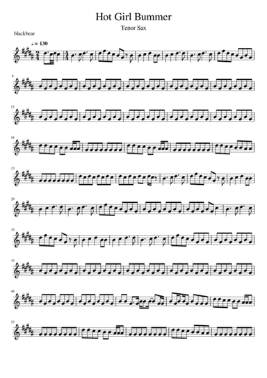 Hot Girl Bummer (arr. Sean M.)