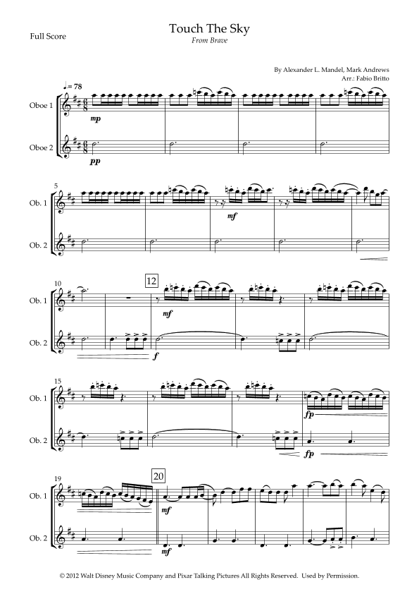 Touch The Sky (arr. Fabio Britto)