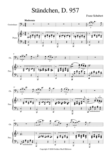 Ständchen (arr. Golden Skull Editions)