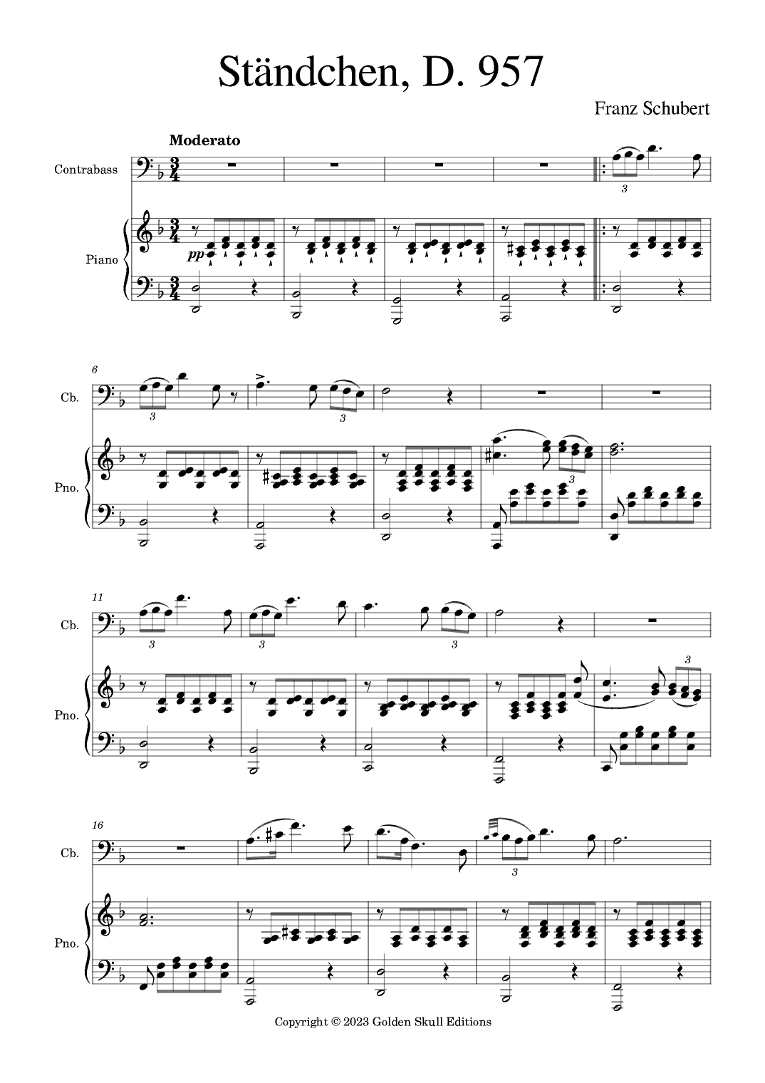 Ständchen (arr. Golden Skull Editions)