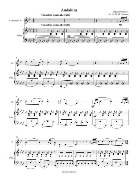 Andaluza (arr. Nick Lacanski)