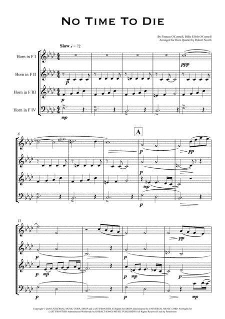 No Time To Die (arr. Robert Newth)