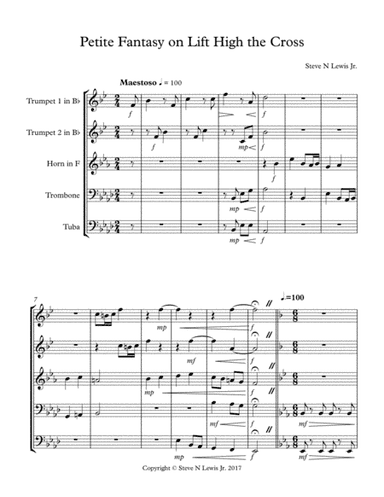 Petite Fantasy on Lift High the Cross (arr. Steve N. Lewis Jr. Music)