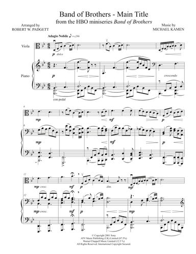 Band Of Brothers - Main Title (arr. Robert W. Padgett)