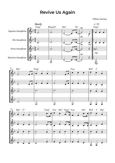 Revive Us Again (arr. Alliance Edition)