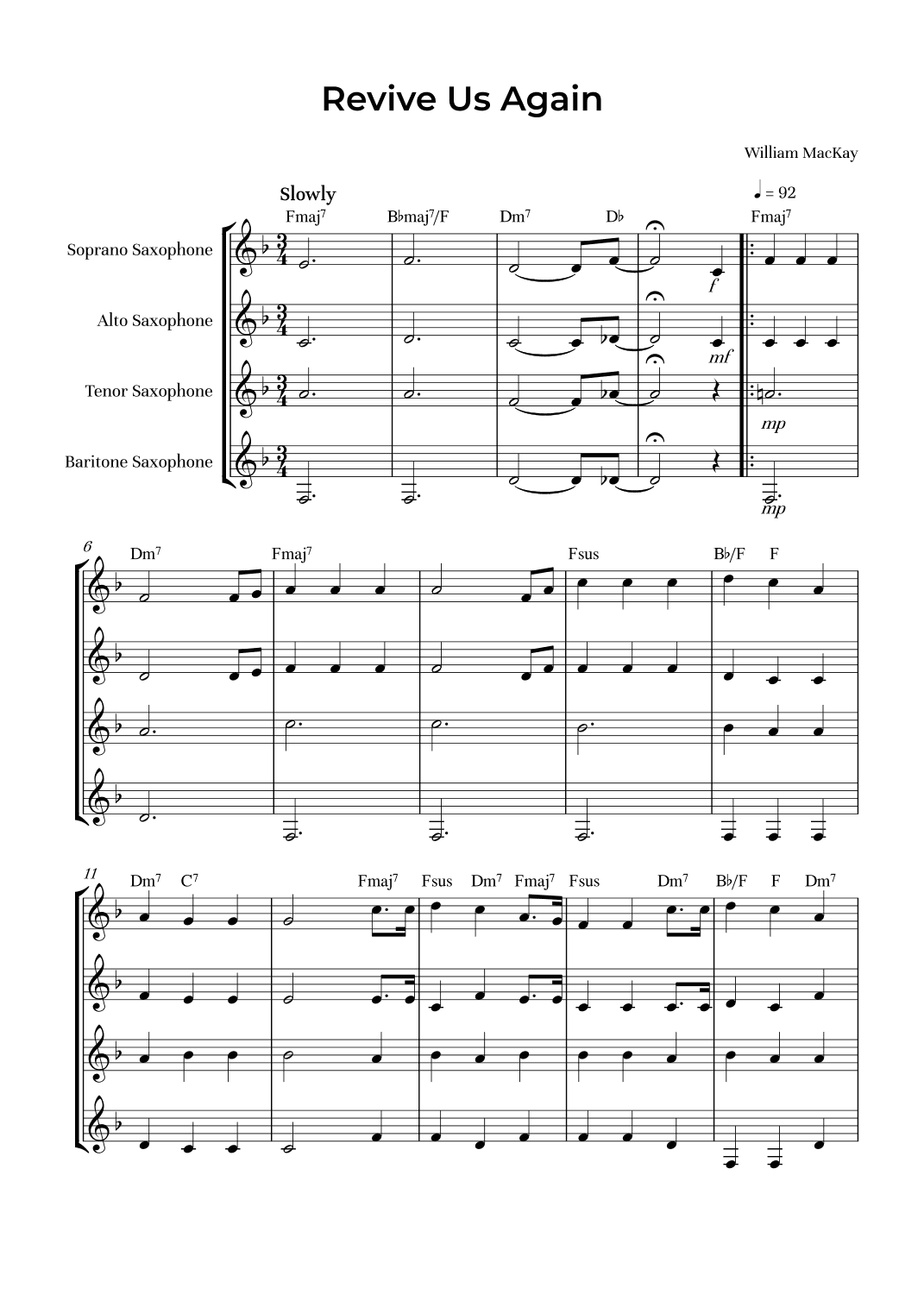Revive Us Again (arr. Alliance Edition)